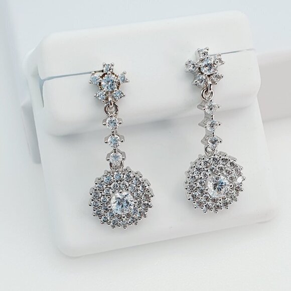 "925 Sterling Silver Cubic Zirconia Earrings, U19254845 - Picture 11 of 11